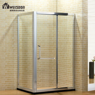 Simple durable 8mm clear shower enclosure tempered glass bath luxury shower cabin