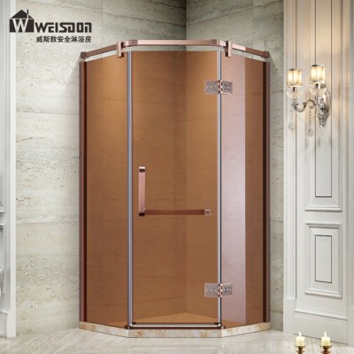 Factory price frameless waterproof pivot hinge shower room door