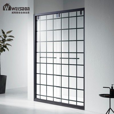 Modern design shower cabin toughened sliding glass shower door